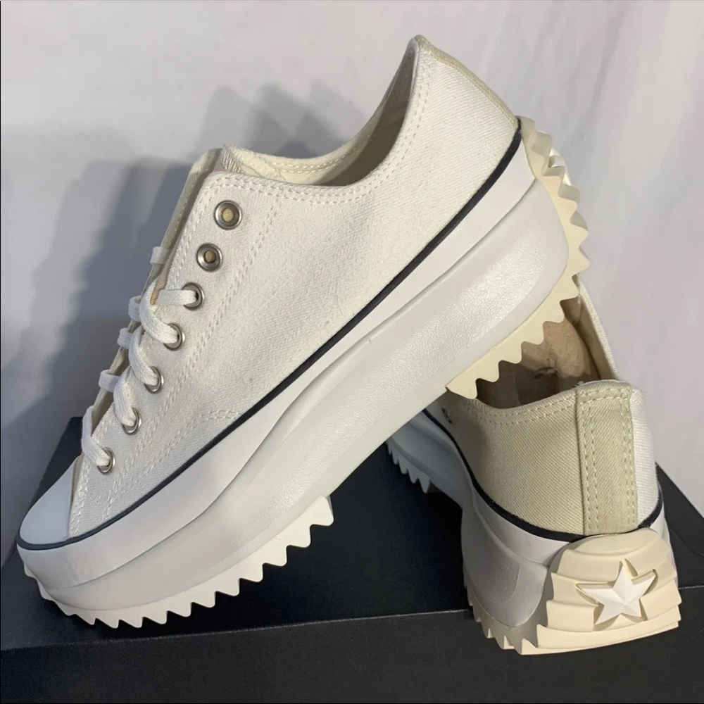 Converse Run Star Hike New Platform Shoes Mens 9.5 and 10.5 - Tan White Black - Picture 7 of 7